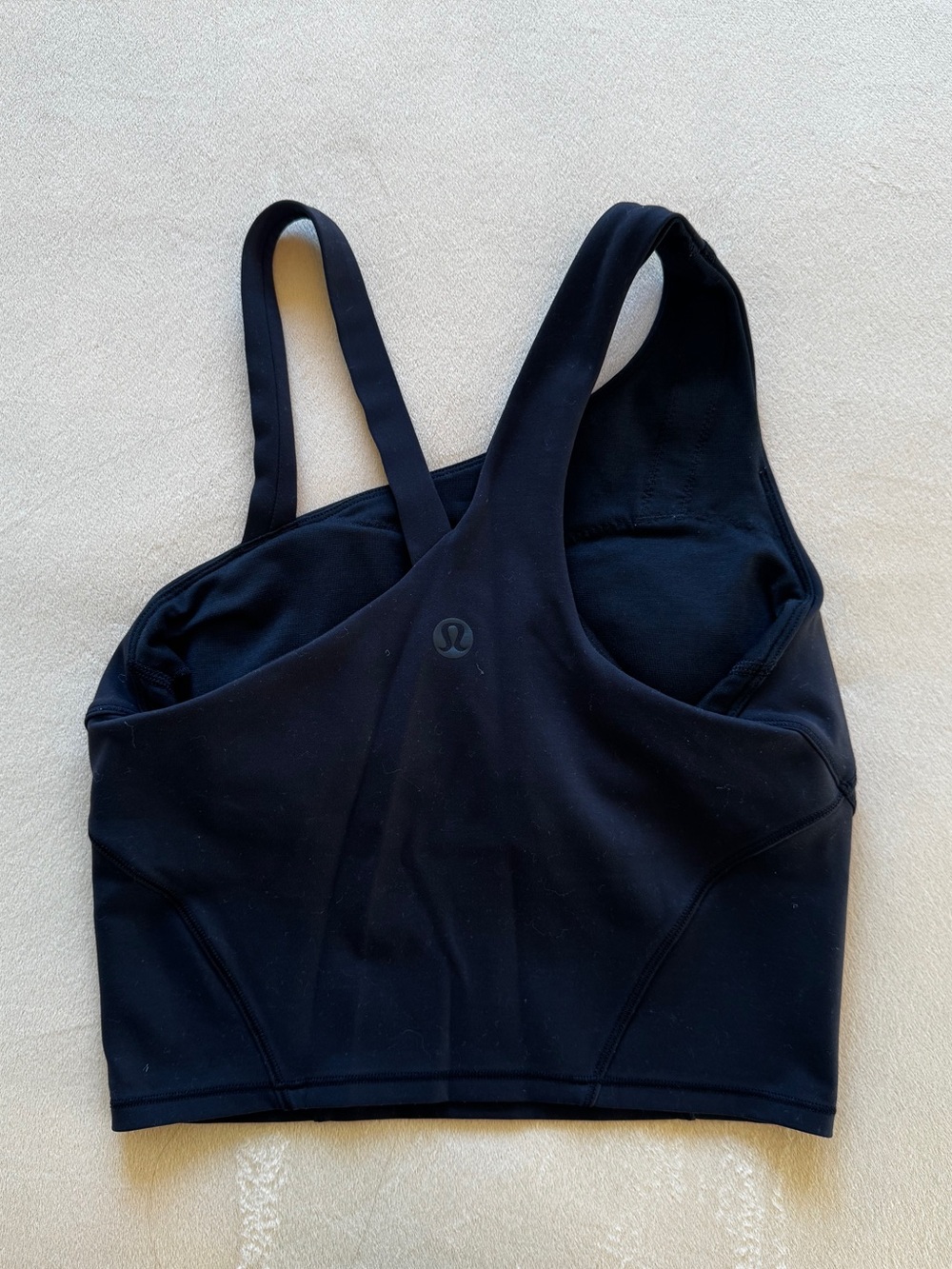 lululemon athletica Black Cross-Back Longline Strappy Sports Tank